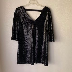Black sequins mini dress